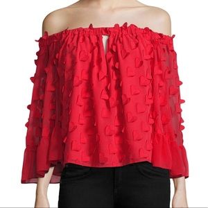 ALICE MCCALL Love Conquer Off-the-shoulder Top